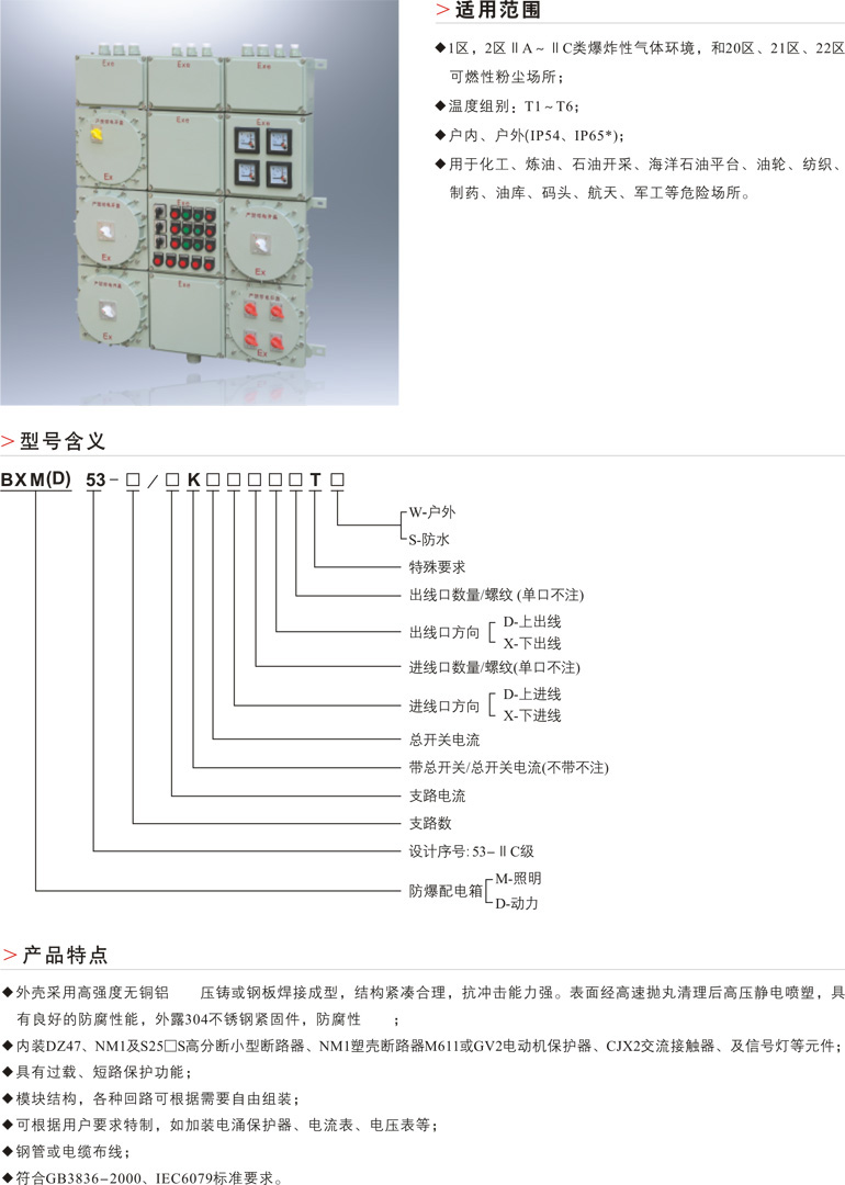 BXM(D)53防爆照明(动力)配电箱