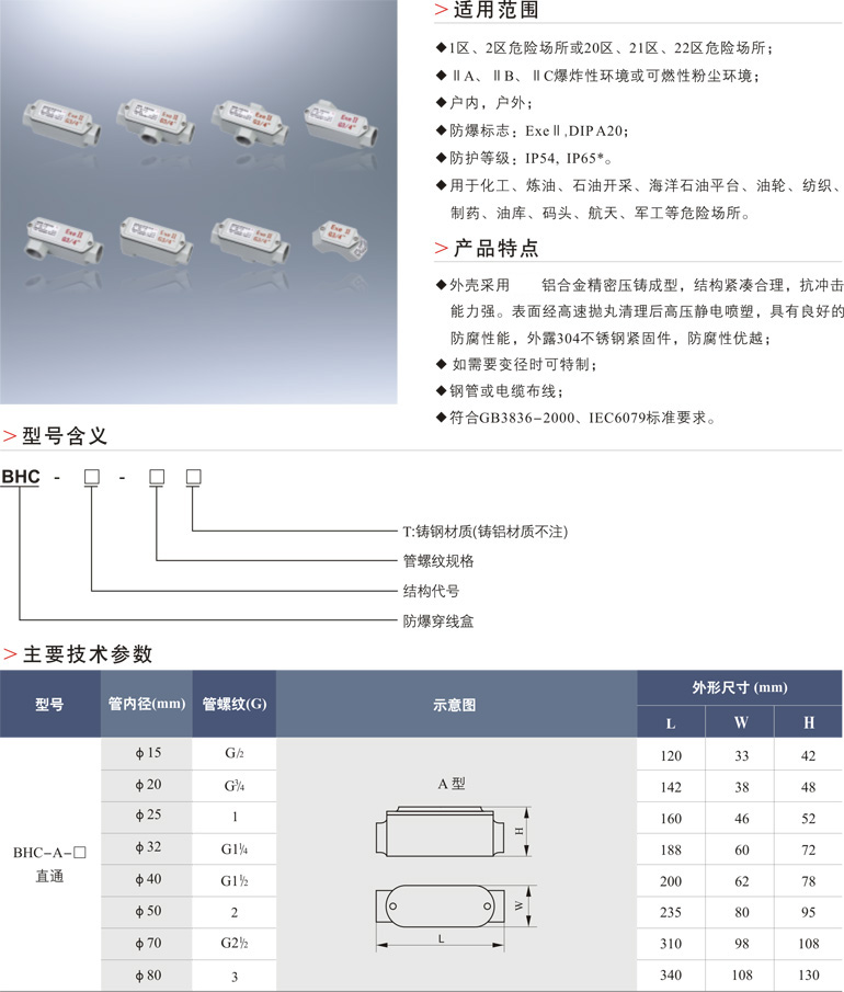 BHC防爆穿线盒